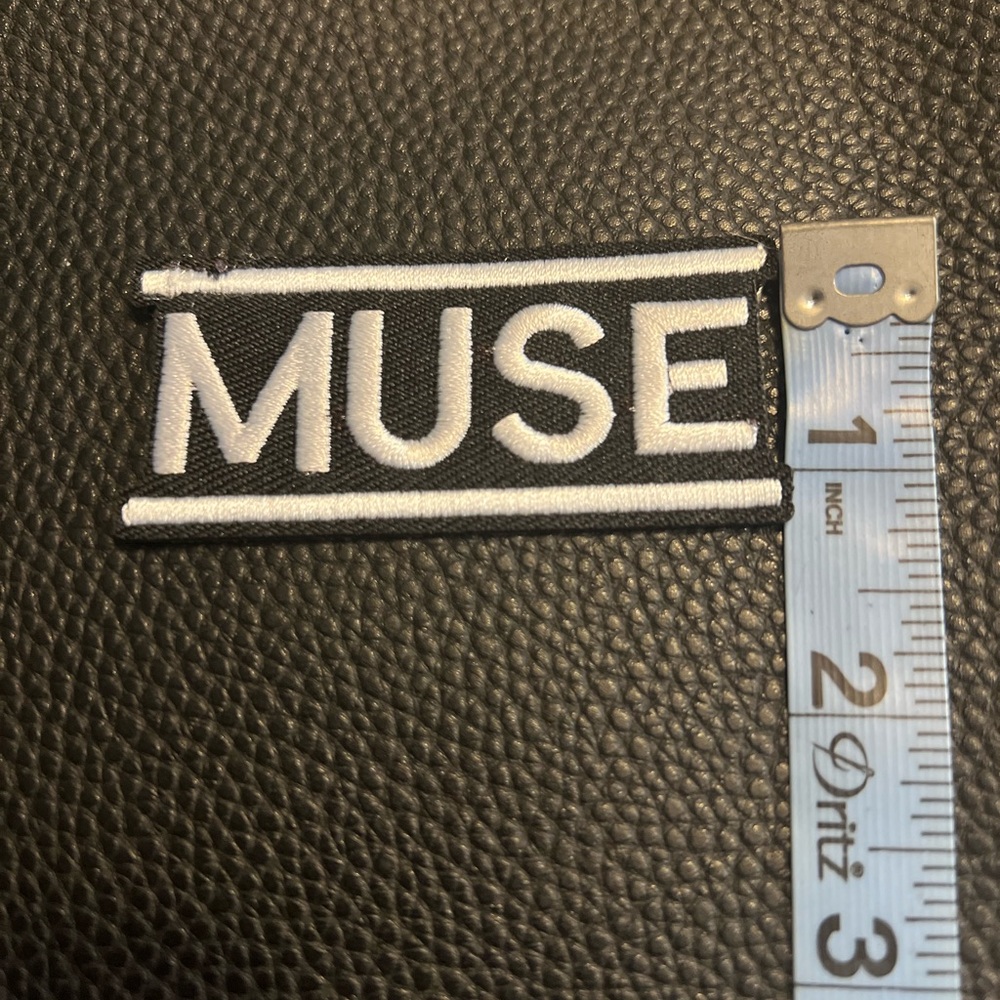 MUSE Band Black and White Logo Embroidered Patch